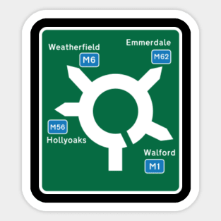 British Soaps road map Sticker